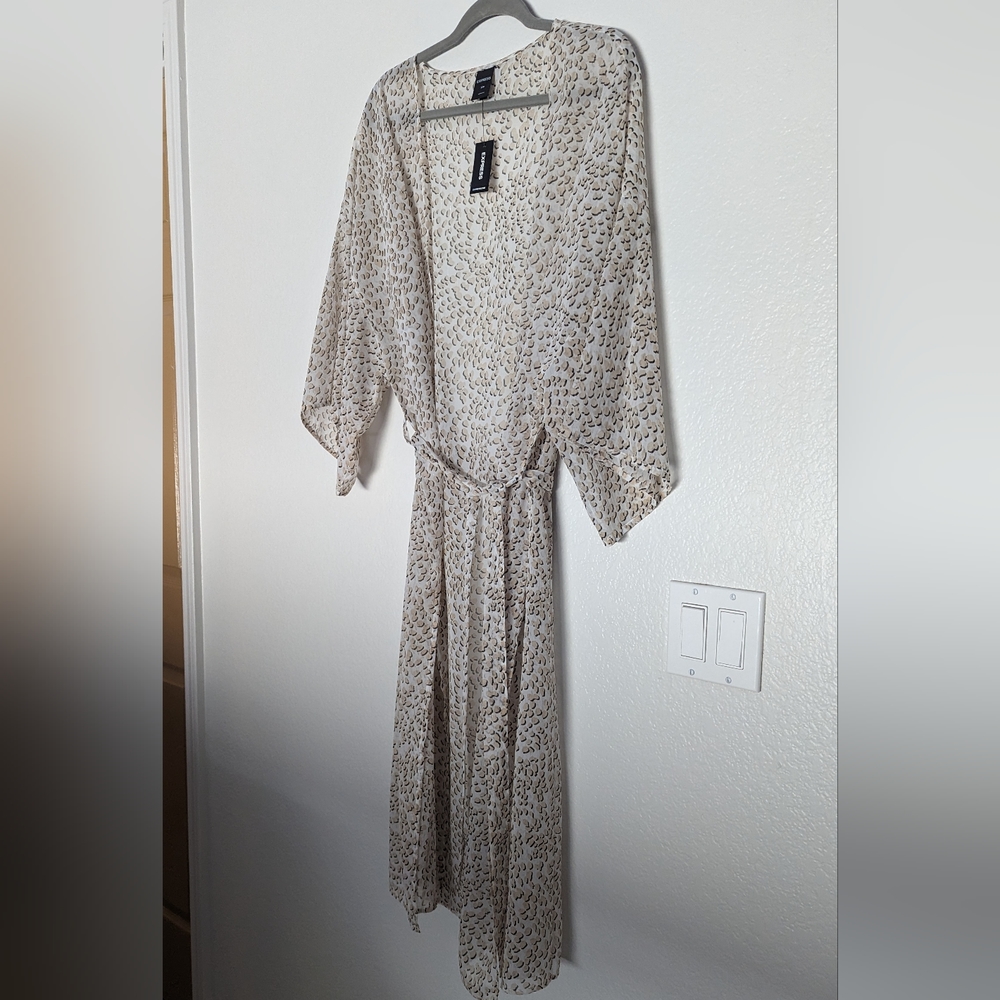 Express Animal Print Kimono Polyester Size S/M